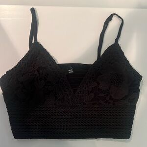 Black Tank Top With crochet